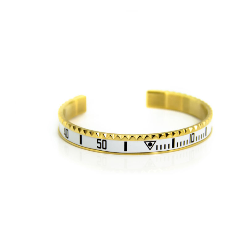 Wholesale- Stainless Steel Fashion Speedometer Bracaletes Pulseras Vintage gold Plated love Bangle Bracelet for Men Cuff Bracelet wholesale