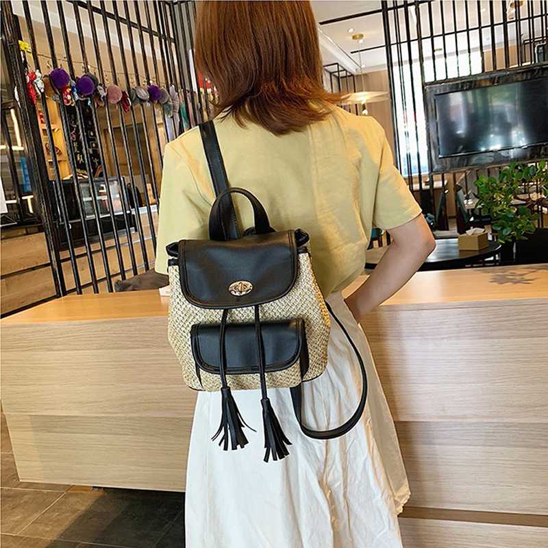Pu Straw Tassel Backpack For Women Girl Travel Tourist Shoulder Bag Summer Wonen Fashion Backpack Bolsa Feminina, Black
Pu Straw Tassel Backpack For Women Girl Travel Tourist Shoulder Bag Summer Wonen Fashion Backpack Bolsa Feminina, Black