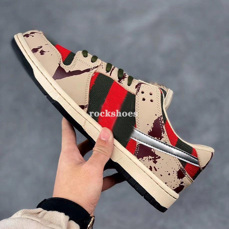 NEW SB Dunk Low PRO Freddy Krueger Running Shoes For Men Women Dunks Casual Skateboarding trainers Designer shoes Sports Sneakers size 36-45
NEW SB Dunk Low PRO Freddy Krueger Running Shoes For Men Women Dunks Casual Skateboarding trainers Designer shoes Sports Sneakers size 36-45