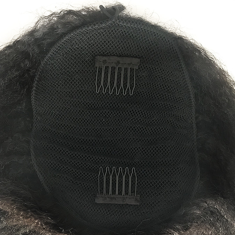 Black puff 100% virgin human hair kinky curly drawstring ponytail,virgin remy hair ponytail hair extension ,140g/pc