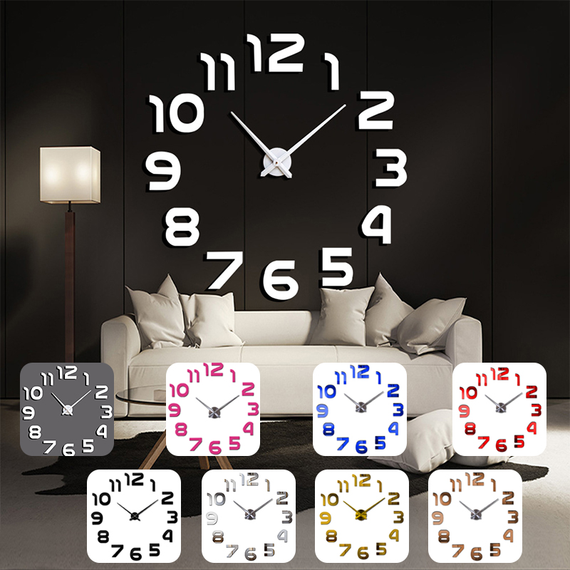 Creative 3D Frameless Wall Clock DIY Acrylic Mirror Stickers Adhesive Clock Home Decoration Living Room Bedroom Quartz Needle
Creative 3D Frameless Wall Clock DIY Acrylic Mirror Stickers Adhesive Clock Home Decoration Living Room Bedroom Quartz Needle