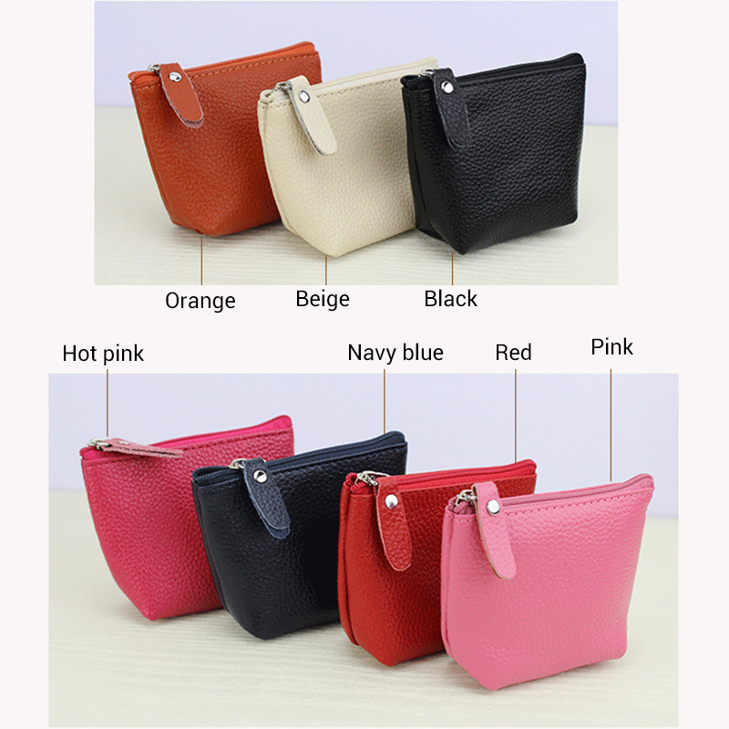 Genuine Leather Mini Women Zipper Coin Purse Bag with Keychain Woman Cute Pouch Change Wallets For Girls 2019 kinder portemonnee от DHgate WW