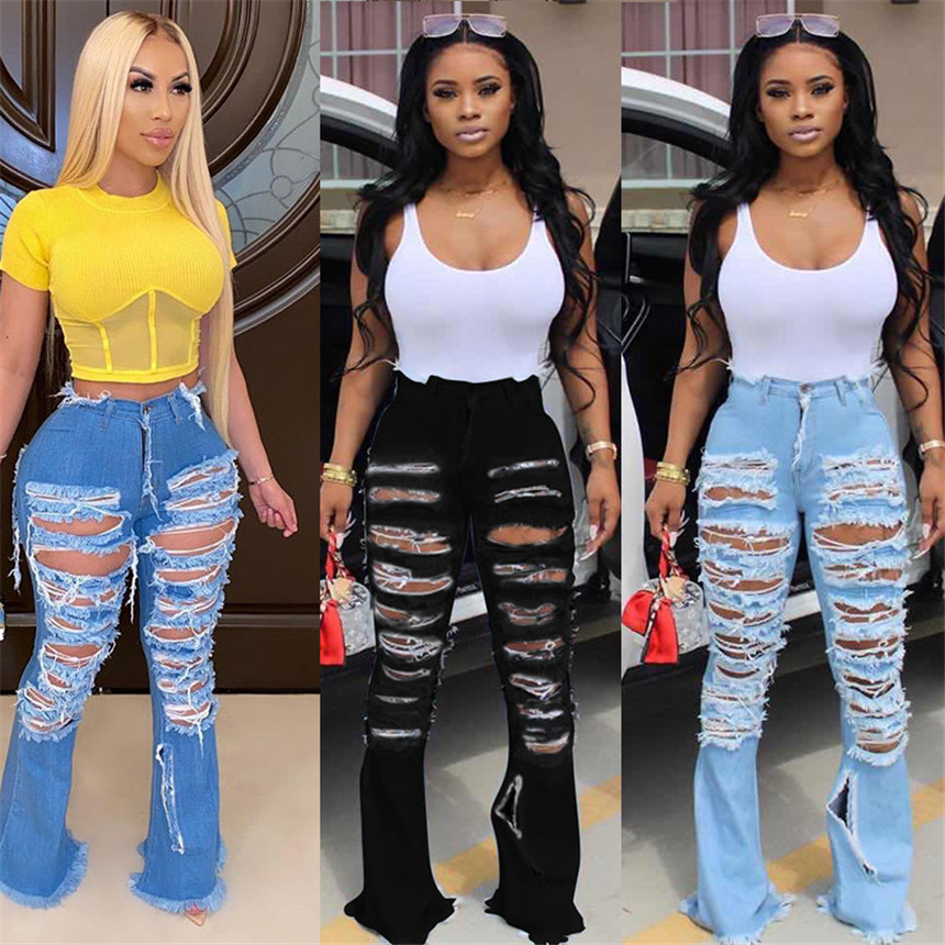 Women Washed Jeans … - image