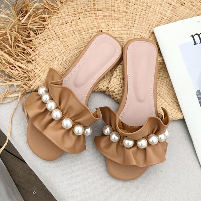 Summer Women Slippers Beaded Slides High Quality Flat Slippers Women Sandals 2020 Fashion Slides Outdoor Mules, Beige
Summer Women Slippers Beaded Slides High Quality Flat Slippers Women Sandals 2020 Fashion Slides Outdoor Mules, Beige