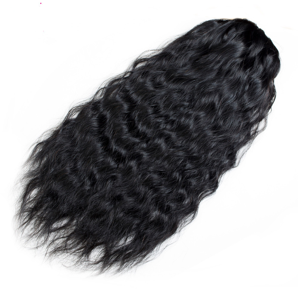 Long black Curly drawstring ponytail human hair ,Most Current totally free ponytail hairstyle for black women full natural 160g