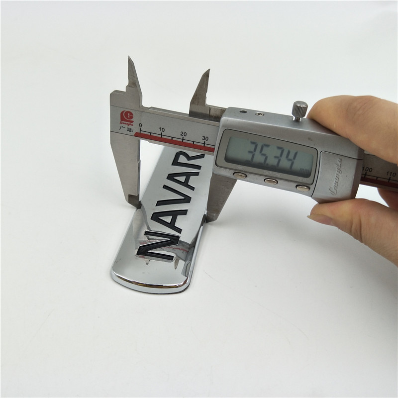 For Nissan Navara Rear Back Logo Plate Emblems Frontier Pickup D21 D22 D23 D40 Side Door Chrome Nameplate8375488