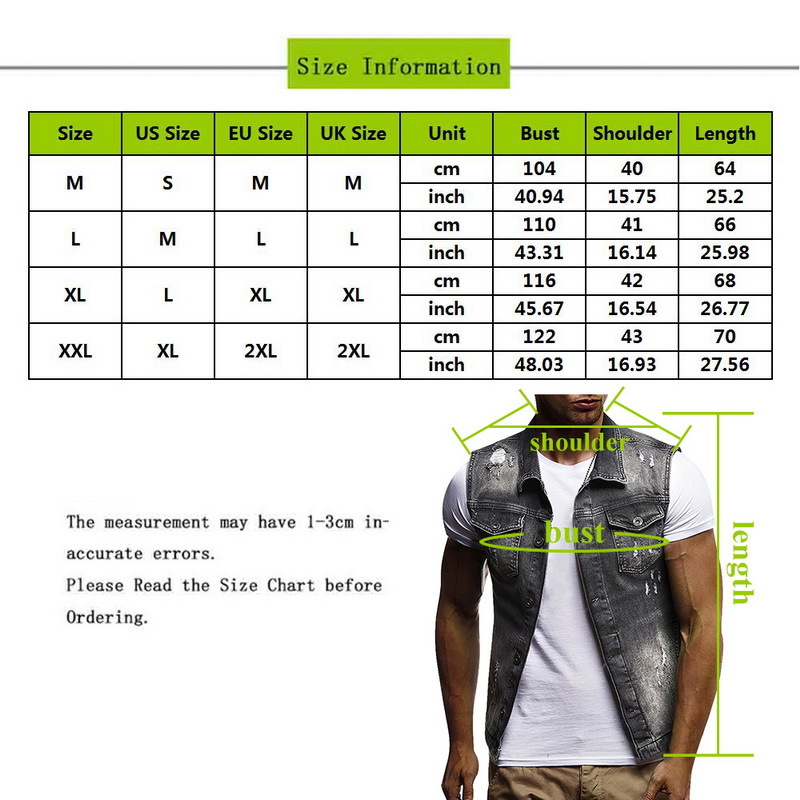 SHUJIN Men Slim Fit Sleeveless Jeans Jacket 2019 Summer Fashion Classic Denim Vest black Turn-down Collar Jeans Waistcoat T200117