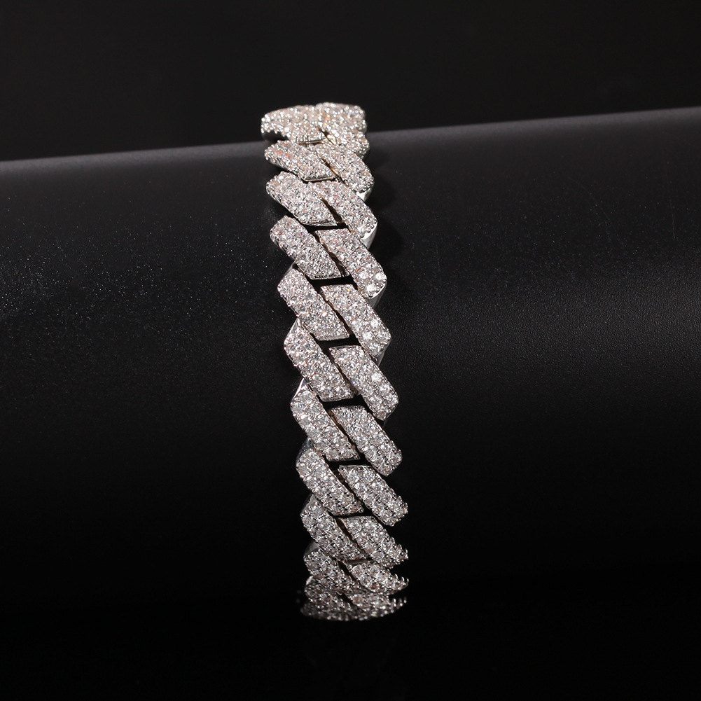 Designer New Arrival Cuban k Chain Bracelet Personalized Gold Bg Dia Mens Iced Out Cubic Zirconia Curb Wristband CZ Stone Chains Rapper Jewelry Gifts 