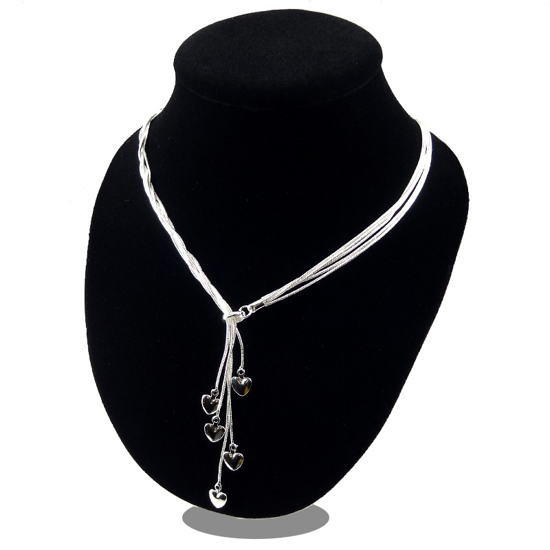 925 Sterling Silver Heart Chokers Necklaces Chains 1mm 18 Inch Fashion Women Pendant Valentine Gift Jewelry Accessories with Lobster Clasp
925 Sterling Silver Heart Chokers Necklaces Chains 1mm 18 Inch Fashion Women Pendant Valentine Gift Jewelry Accessories with Lobster Clasp