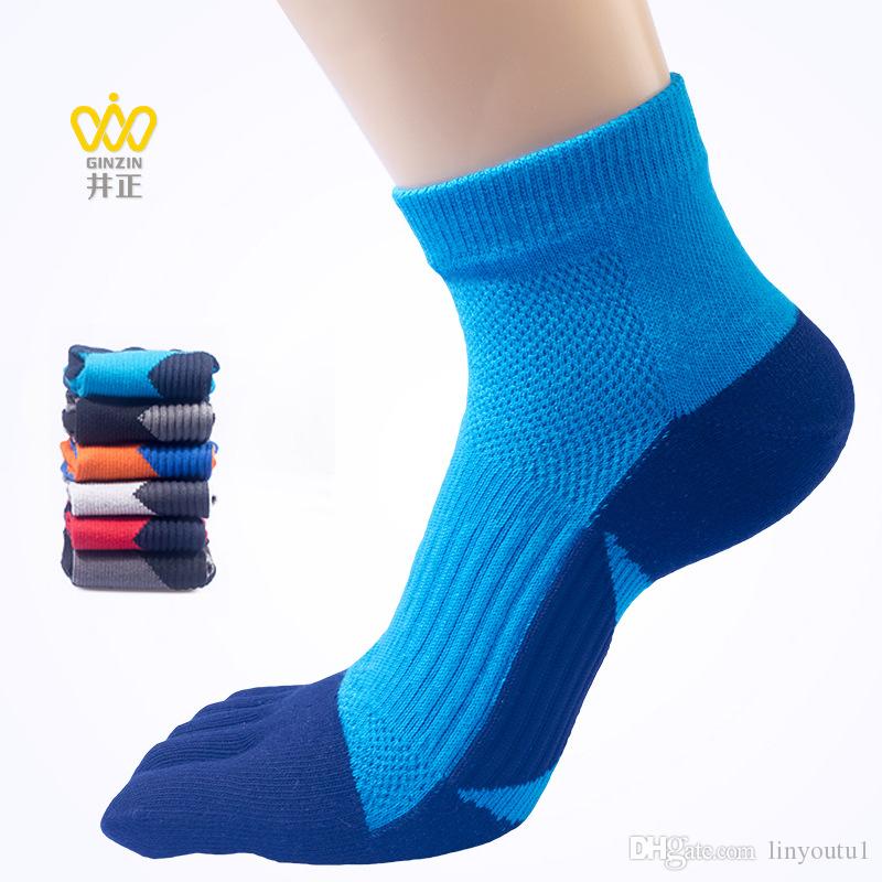 Men's 5 Pair Men Mesh Sports Running Five Finger Toe Socks Casual Cotton Solid Sock Hot Sale Comfortable