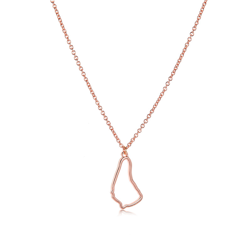 10PCS Small North America Caribbean Barbados Map Necklace Outline Country Barbados Island Continent Chain Necklaces Women Jewelry