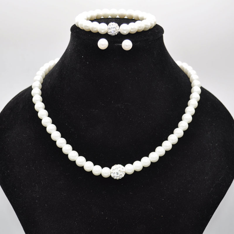 Hot Sale Fashion Simple Sweet Elegant Pearl Necklaces Bracelets Earrings 3pcs Sets Jewelry For Women Girl, As picture
Hot Sale Fashion Simple Sweet Elegant Pearl Necklaces Bracelets Earrings 3pcs Sets Jewelry For Women Girl, As picture