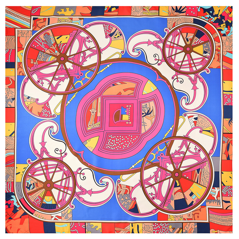luxury- Vintage Square Print Silk Scarf for Women Twill H Shawls Foulard Femme Carriage Pattern Large Scarves Wholesale 130*130, Blue;gray
luxury- Vintage Square Print Silk Scarf for Women Twill H Shawls Foulard Femme Carriage Pattern Large Scarves Wholesale 130*130, Blue;gray