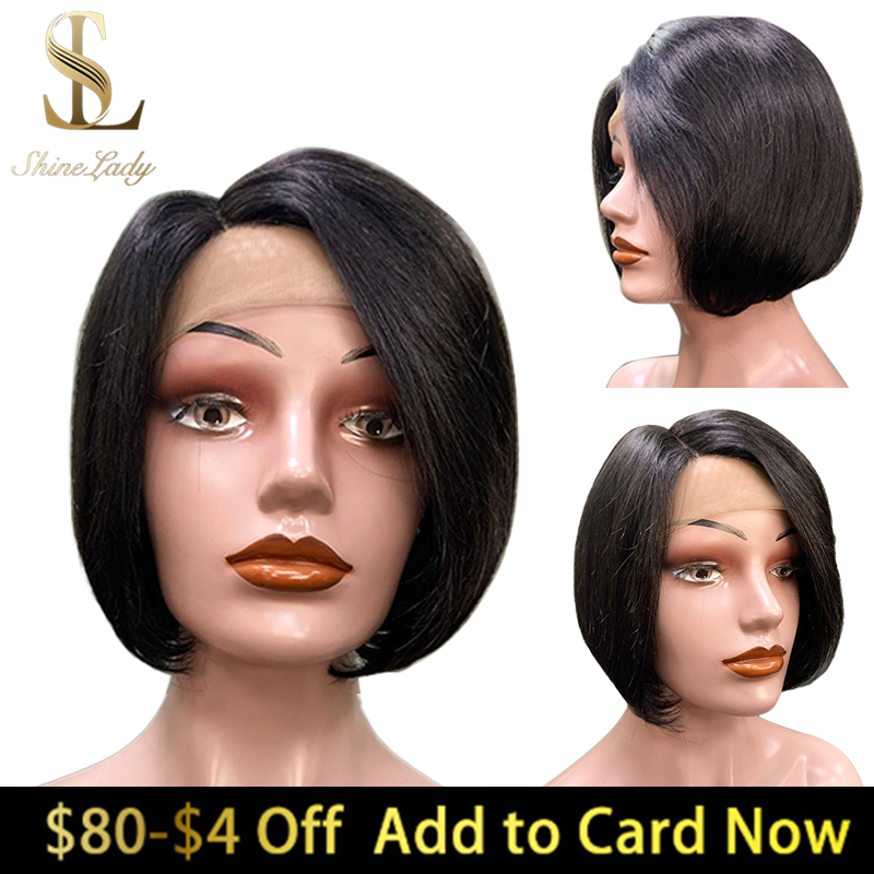 Shinelady Side Parting Short Bob Wig Natural Hair 1B# 2# Front Lace Straight Hair Wigs For Black Women Human Wig Bangs, #1b
Shinelady Side Parting Short Bob Wig Natural Hair 1B# 2# Front Lace Straight Hair Wigs For Black Women Human Wig Bangs, #1b