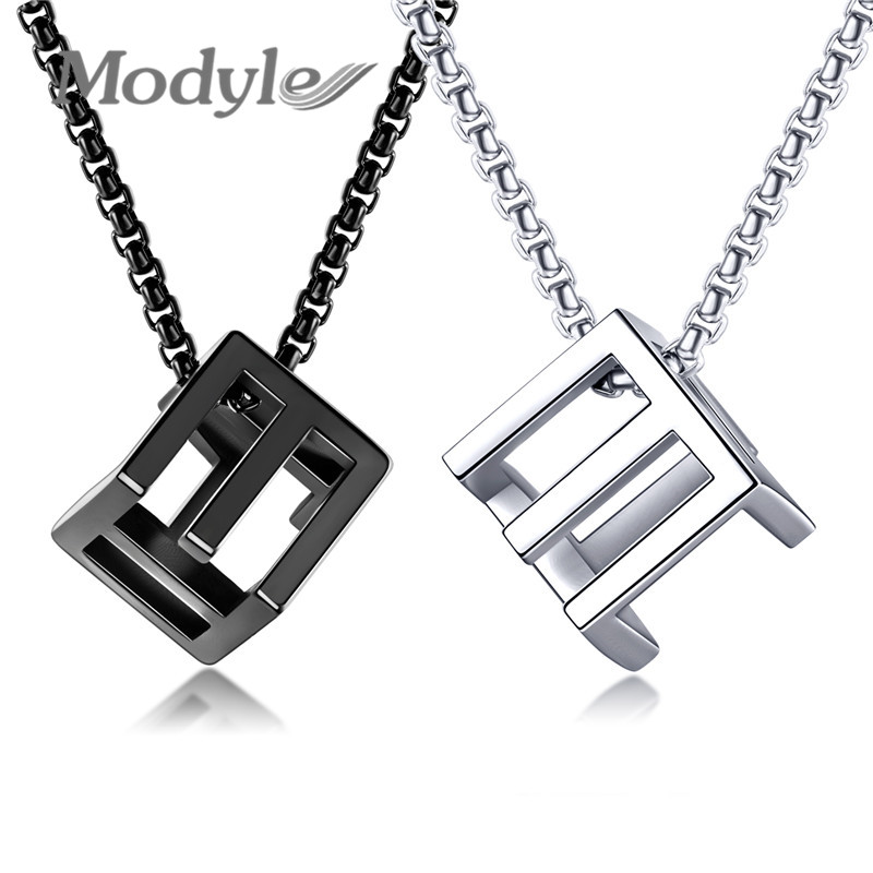 Modyle 2020 Black and Silver Color Hollow stainless steel cube Pendant Necklace for Man Punk Vintage Jewelry Gifts Wholesale
Modyle 2020 Black and Silver Color Hollow stainless steel cube Pendant Necklace for Man Punk Vintage Jewelry Gifts Wholesale