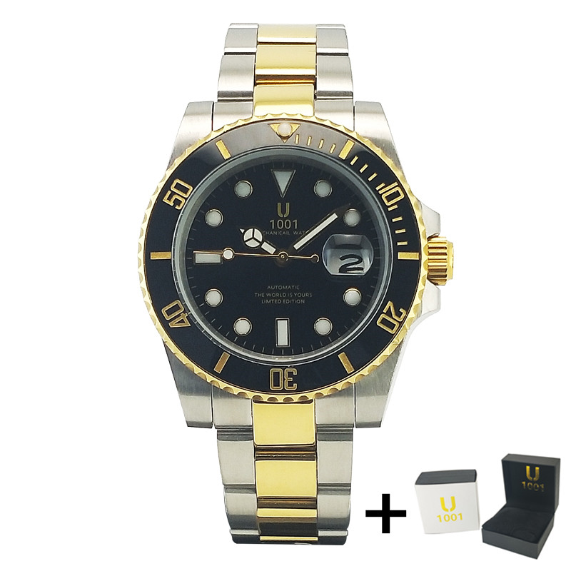 U 1001 brand Top luxury Ceramic Bezel designer Mens Mechanical Stainless Steel Automatic 2813 Movement Watch Self-wind Watches Wristwatch, Slivery;brown
U 1001 brand Top luxury Ceramic Bezel designer Mens Mechanical Stainless Steel Automatic 2813 Movement Watch Self-wind Watches Wristwatch, Slivery;brown
