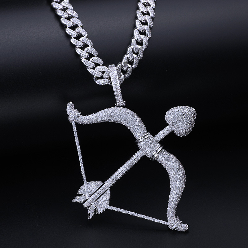 Hotsale Mens Hip Hop Jewelry Gold Silver Color Top CZ Cupid Bow and Arrow Pendant Necklace Nice Gift for Friend Punk Jewelry Gift
Hotsale Mens Hip Hop Jewelry Gold Silver Color Top CZ Cupid Bow and Arrow Pendant Necklace Nice Gift for Friend Punk Jewelry Gift