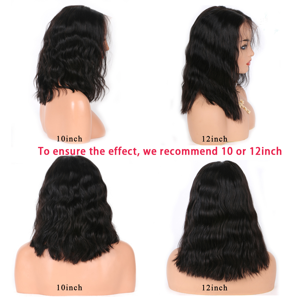 150% Density Curly Lace Front Human Hair Wigs With Baby Hair Pre Plucked 13X6 Short Human Hair Bob 360 Wigs Brazilian Remy