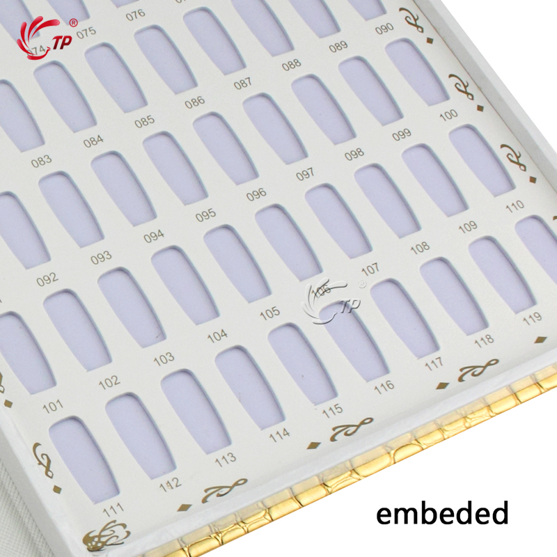 Nail Practice & Display Professional Artificial Leather 120 Colors Card Book Chart With Pcs False Gel Polish Art Tips