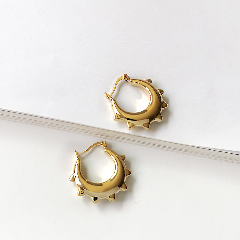 Hoop & Huggie 2021 Fashion Multi Spike Metal Hollow Geometric Earrings Circular Sun Gold For Women Design Minimalist
Hoop & Huggie 2021 Fashion Multi Spike Metal Hollow Geometric Earrings Circular Sun Gold For Women Design Minimalist