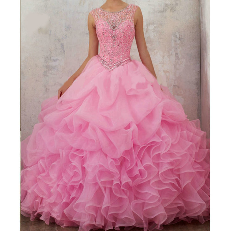 New Sparkling Hot Sale Provence Girl Flavour Shiny Crystal Ivory Quinceanera Dress 2020 High Quality Debutante Gown