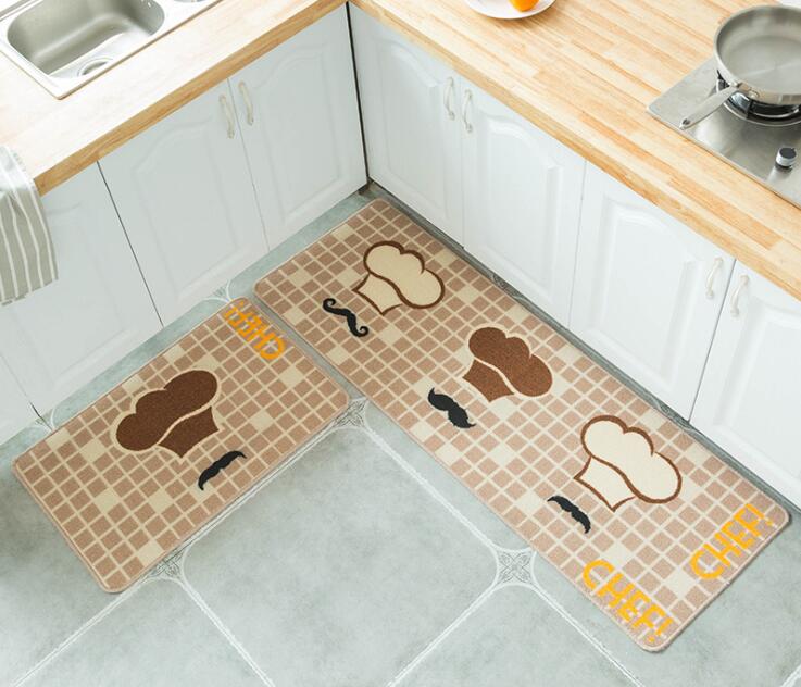 Kitchen Mat Bathroom Doormat Floor Mat Anti-slip Water Absorption Carpet Kitchen Floor Mat Carpet Toilet Rug Porch Door