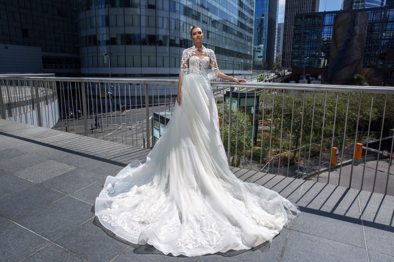 sweep train vintage wedding dresses with long wrap lace appliques tulle bridal gowns custom made plus size wedding dress