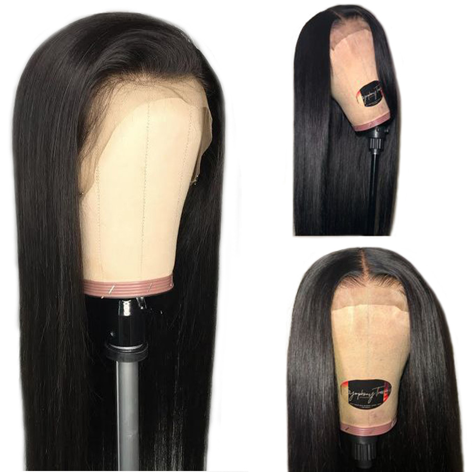 Straight Lace Front Human Hair Wigs Human Hair Guleless Pre Plucked With Baby Hair whole