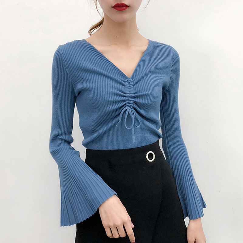 ITOOLIN Fashion V-Neck Drawstring Ruched Female Solid Tops Casual Long Sleeve Striped Blouses For Women 2020 Autumn Winter, White
ITOOLIN Fashion V-Neck Drawstring Ruched Female Solid Tops Casual Long Sleeve Striped Blouses For Women 2020 Autumn Winter, White