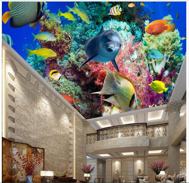 3d ceiling murals wallpaper custom photo Fantasy coral seabed dolphin fish living room home decor 3d wall mural wallpaper for walls 3d, Non-woven
3d ceiling murals wallpaper custom photo Fantasy coral seabed dolphin fish living room home decor 3d wall mural wallpaper for walls 3d, Non-woven