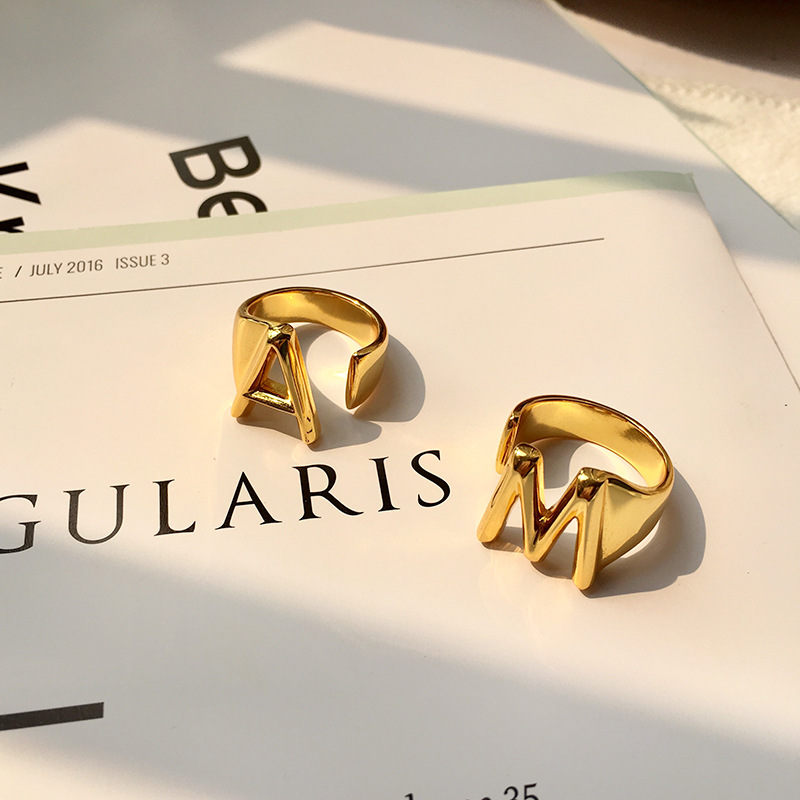 fashion jewelry Copper rose Gold silver Accessories Ins Star of the Same Paragraph 26 English Letters Smooth Open Ring for woman
fashion jewelry Copper rose Gold silver Accessories Ins Star of the Same Paragraph 26 English Letters Smooth Open Ring for woman