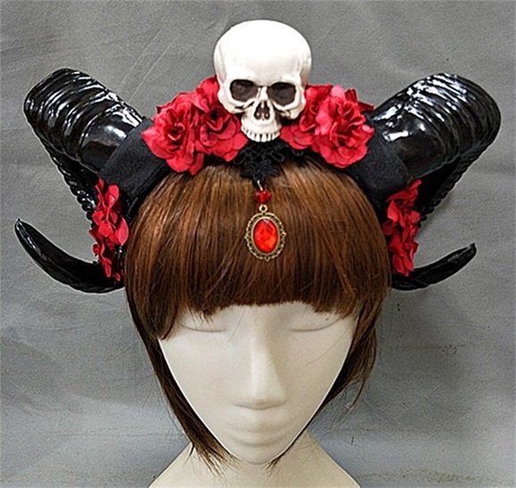 Demon Horns Headpiece Devil Floral Horns Headpieces Halloween Skull Accessories with Veil Fancy Dress Hair Accessories
Demon Horns Headpiece Devil Floral Horns Headpieces Halloween Skull Accessories with Veil Fancy Dress Hair Accessories