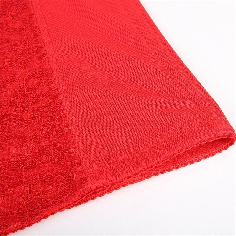 9 Steel Bones Women 3-Row Hook & Eye High Stretch Lace Waist Trainer Underbust Corset Body Shapers Fashion Waist Slimming Belt Plus Size 6XL