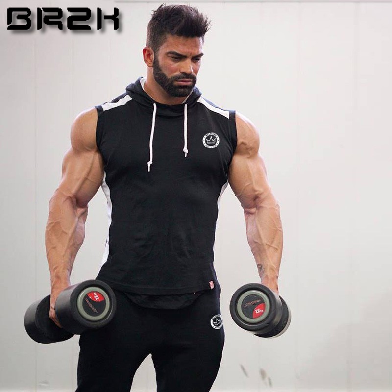 Fitness Men Bodybuilding Sleeveless Muscle Hoodies Workout Clothes Casual Cotton Tops Hooded Tank Tops 2 Color, Black
Fitness Men Bodybuilding Sleeveless Muscle Hoodies Workout Clothes Casual Cotton Tops Hooded Tank Tops 2 Color, Black