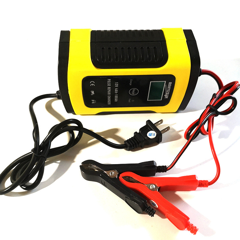 Full Automatic Car Battery Charger Power Pulse Repair Chargers Wet Dry Lead Acid Battery-chargers Digital LCD Display