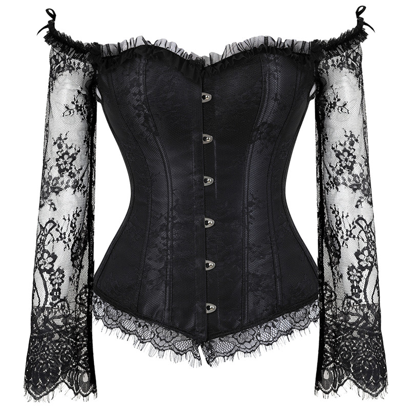 Women's Overbust Corset with Sleeves Vintage Victorian Retro Burlesque Lace Corset and Bustiers Top Vest Fashion White Black, 8127white
Women's Overbust Corset with Sleeves Vintage Victorian Retro Burlesque Lace Corset and Bustiers Top Vest Fashion White Black, 8127white