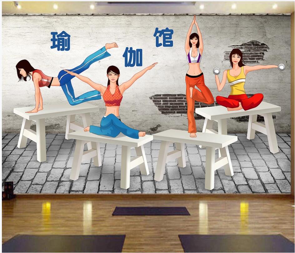 3d wallpaper custom photo Cartoon girl yoga culture wall fitness club painting home decor 3d wall murals wallpaper for walls 3 d living room, Non-woven wallpaper 
3d wallpaper custom photo Cartoon girl yoga culture wall fitness club painting home decor 3d wall murals wallpaper for walls 3 d living room, Non-woven wallpaper