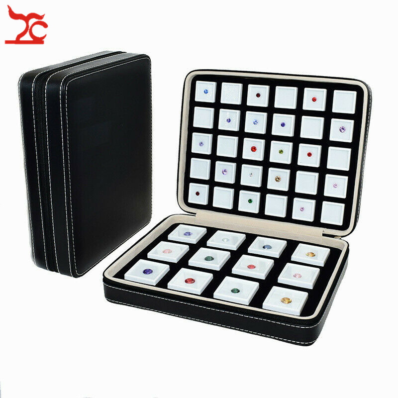 High Quality Leatherette Gemstone Storage Box Diamond Travel Case Jewelry Holder with Gem Box Protable
High Quality Leatherette Gemstone Storage Box Diamond Travel Case Jewelry Holder with Gem Box Protable