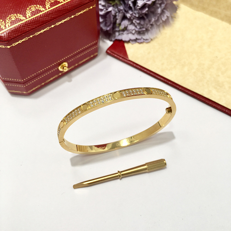 Luxury Full crystal Titanium steel silver rose gold love Bracelet Fashion Women Mens signer Screwdriver thin cuff Bracelets Bangles Jewelry, Black
Luxury Full crystal Titanium steel silver rose gold love Bracelet Fashion Women Mens signer Screwdriver thin cuff Bracelets Bangles Jewelry, Black
