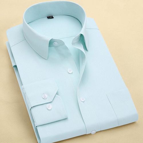 New Fashion Long Sleeve Slim Men Dress Shirt 4XL High Quality Solid Work Male Clothing Fit Business Shirts Wholesale Cheap