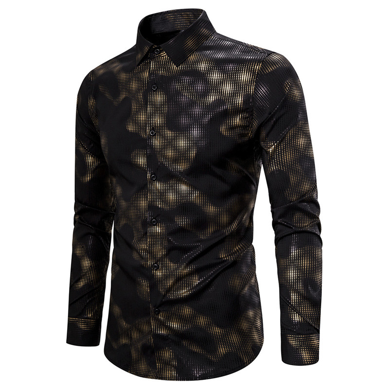 Fashion Bronzing Nightclub Wedding Tuxedo Shirt Men Camisa Hombre 2020 Brand Long Sleeve Mens Casual Button Down Dress Shirts, As picture show
Fashion Bronzing Nightclub Wedding Tuxedo Shirt Men Camisa Hombre 2020 Brand Long Sleeve Mens Casual Button Down Dress Shirts, As picture show