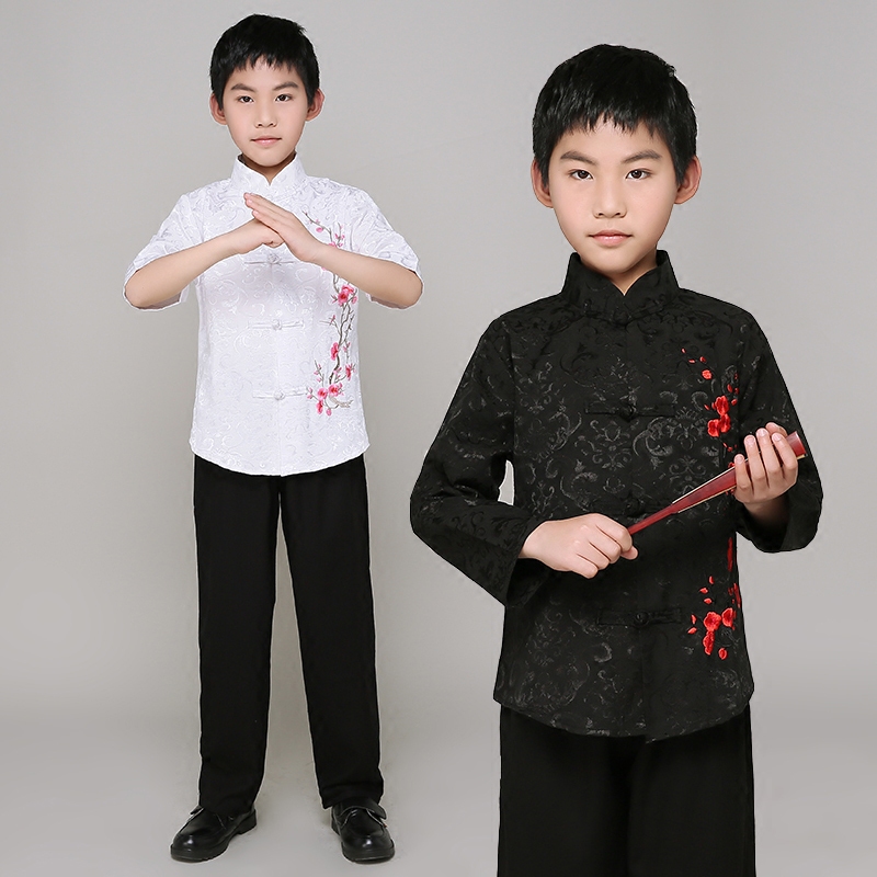 Boys Traditional Ancient Chinese Costume Tang Hanfu Tops Pants Child Classical Dance Clothes Chinese Folk Dance Costume DNV11037, White
Boys Traditional Ancient Chinese Costume Tang Hanfu Tops Pants Child Classical Dance Clothes Chinese Folk Dance Costume DNV11037, White