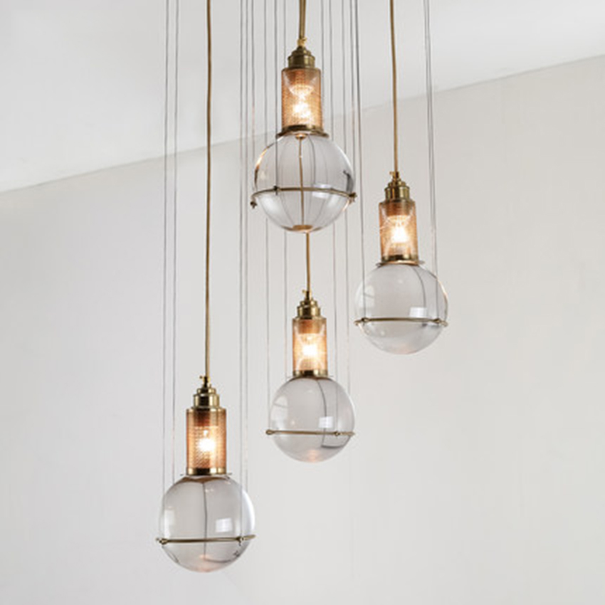 Nordic LED Crystal Ball Pendant Lights Lighting Postmodern Cafe Bar Living Room Lamp Restaurant Bedroom Decoration Light Fixture