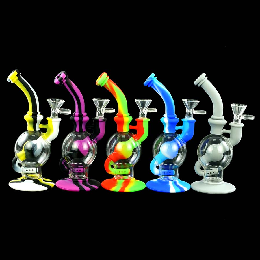 7.4"silicone smoking pipes glass ball shape water pipe Tobacco Smoking Pipes Herb Cigarette Pipe Smoking Accessories dab rig bongs
7.4"silicone smoking pipes glass ball shape water pipe Tobacco Smoking Pipes Herb Cigarette Pipe Smoking Accessories dab rig bongs