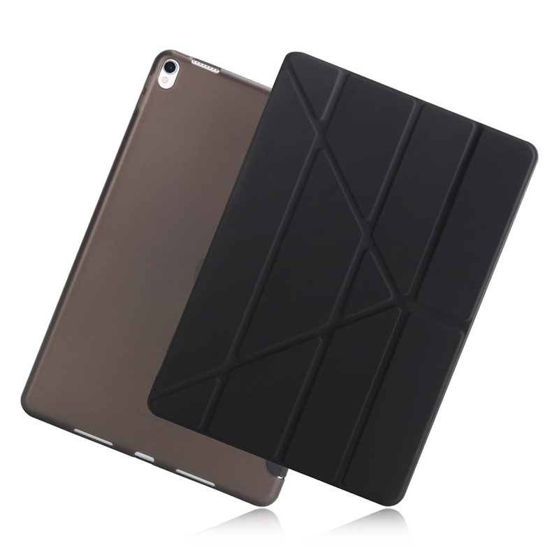 IPad Case Silicone Soft Back For iPad pro105 Case ipad23 102 mini4 5 Pu Leather Smart Cover Case