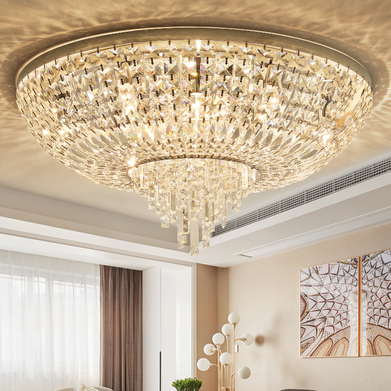 LED Light Modern Crystal Ceiling Lights Fixture European Luxurious Ceiling Lamp Sweet Home Bed Room Indoor Lighting 3 White Color Dimmable