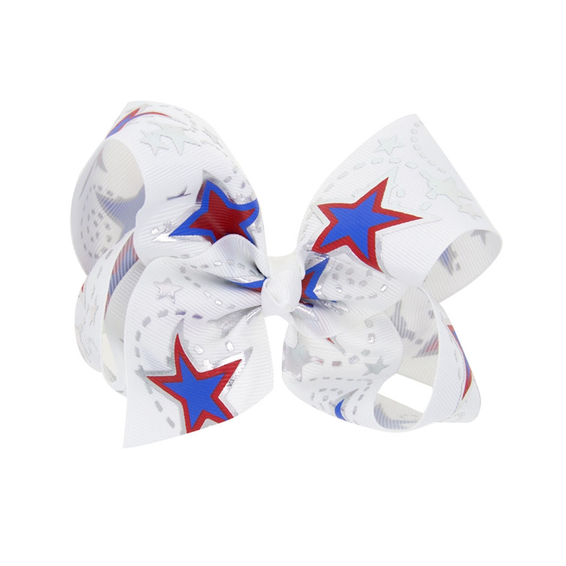 Unicorn Ribbon 4th of July Hair Bows Clips Girls Hairbow USA Flag Independence Day Hairgrip Festival Kids Hair Accessories HC134