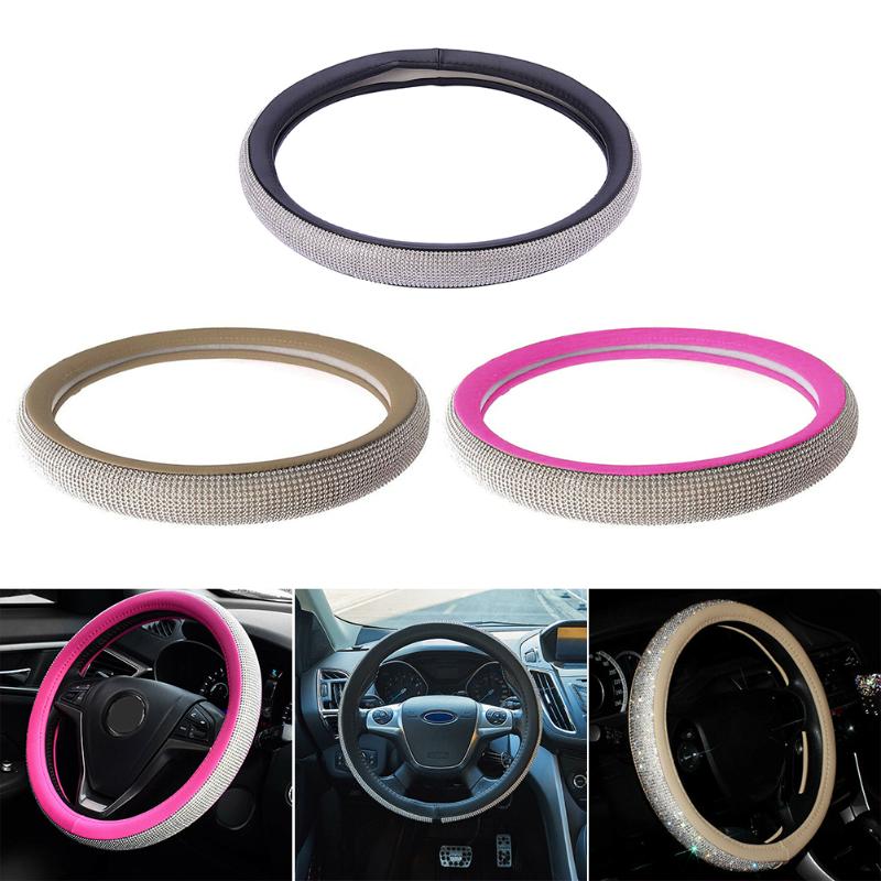38cm 15" Bling Rhinestone Diamond Car Steering Wheel Cover Universal Car Interior Accessories
38cm 15" Bling Rhinestone Diamond Car Steering Wheel Cover Universal Car Interior Accessories