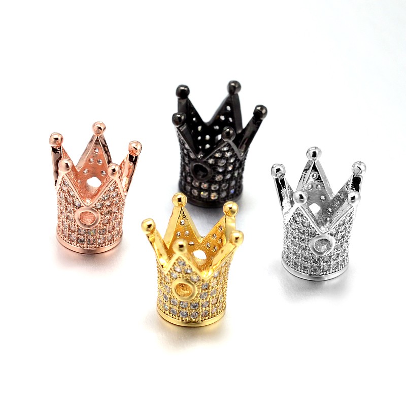 Other 5Pcs Crown Beads DIY Copper Metal Micro Pave Cubic Zirconia Spacer For Beading Bracelet Jewelry Making Accessories
Other 5Pcs Crown Beads DIY Copper Metal Micro Pave Cubic Zirconia Spacer For Beading Bracelet Jewelry Making Accessories