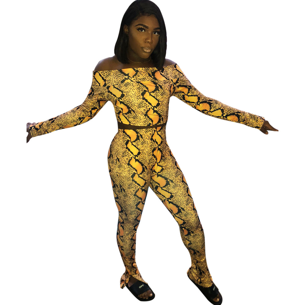 Casual Slim Women Set Sexy Off Shoulder Slash Neck Bodycon Leopard Print Crop Top With Pants Two Piece Set Suit Female Women, Yellow women set
Casual Slim Women Set Sexy Off Shoulder Slash Neck Bodycon Leopard Print Crop Top With Pants Two Piece Set Suit Female Women, Yellow women set